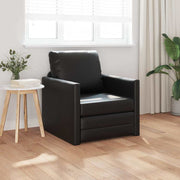 Slaapbank 60 cm zwart kunstleer