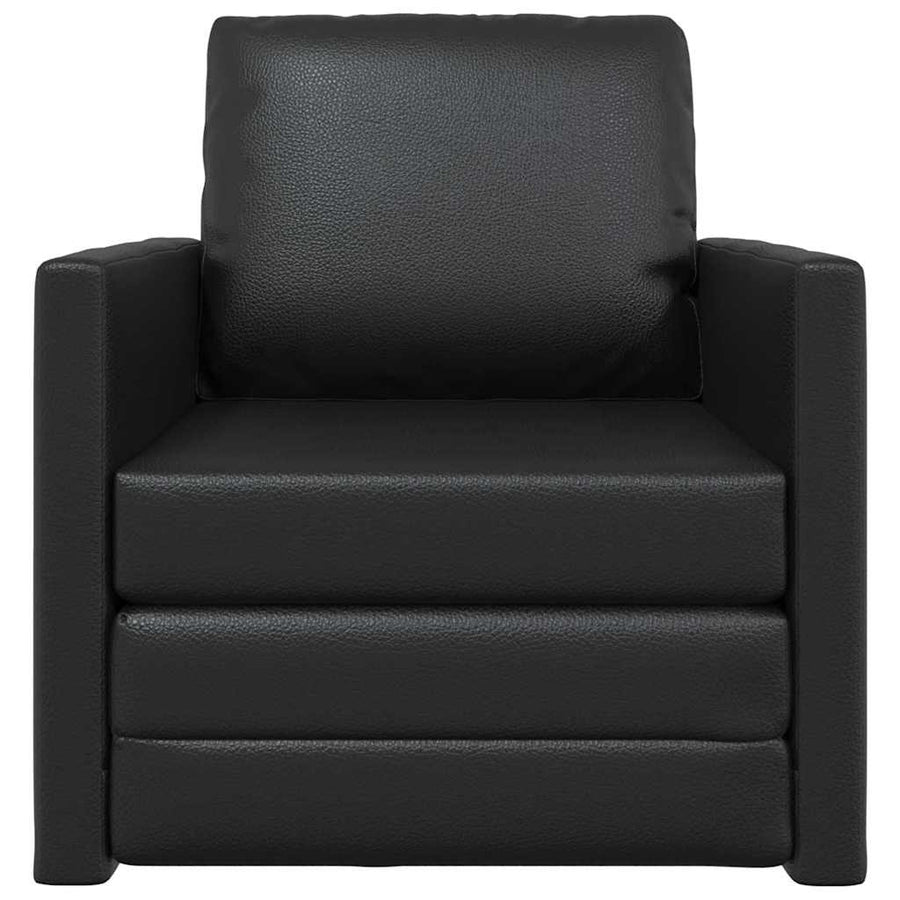 Slaapbank 60cm Zwart Kunstleer