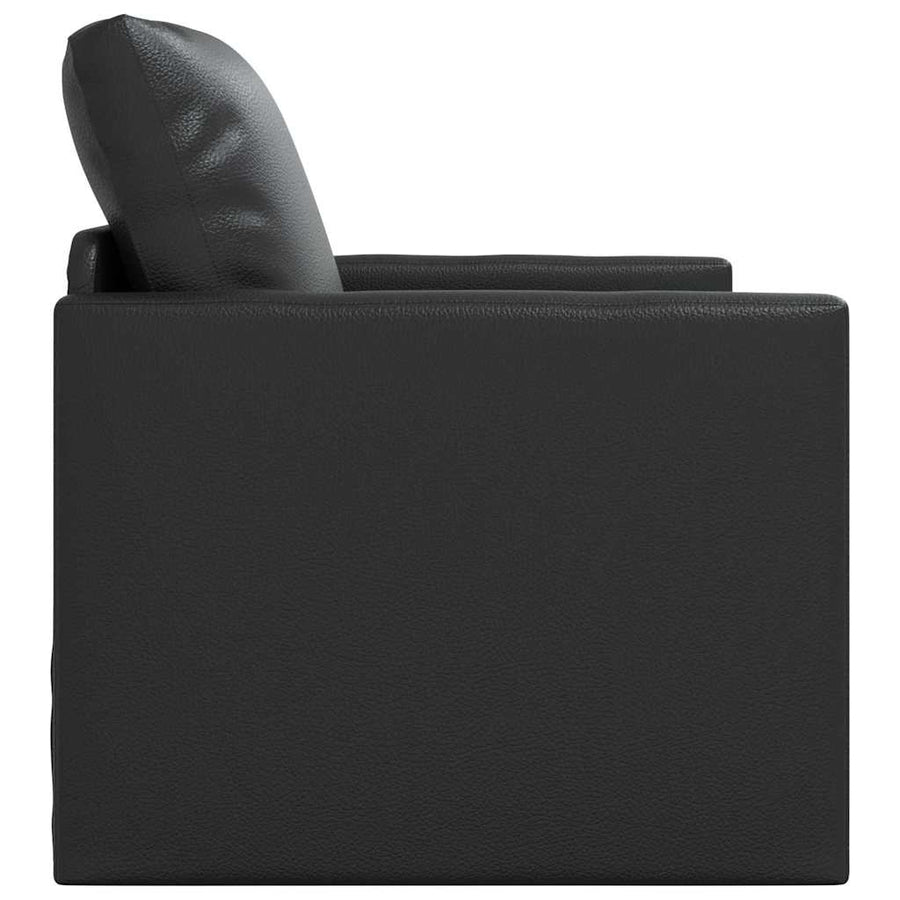 Slaapbank 60cm Zwart Kunstleer