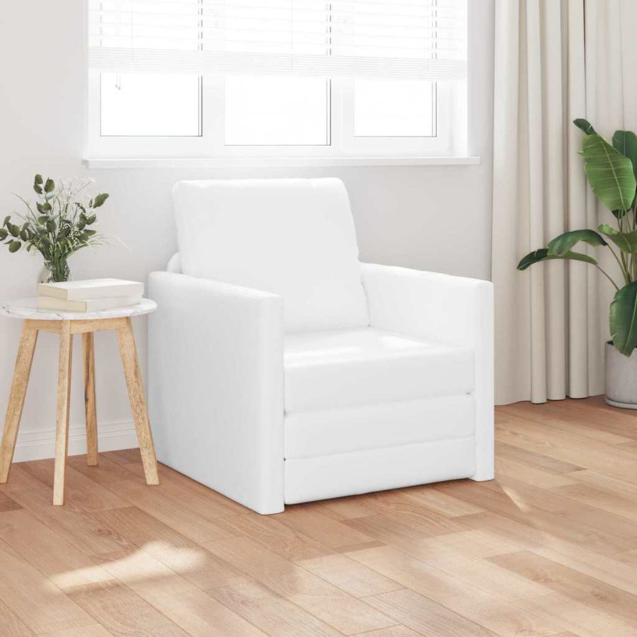 Slaapbank 60cm Wit Kunstleer