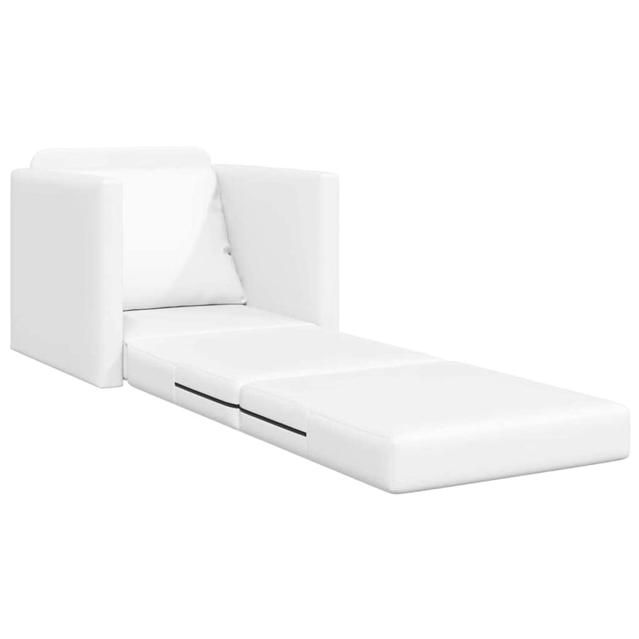 Slaapbank 60cm Wit Kunstleer