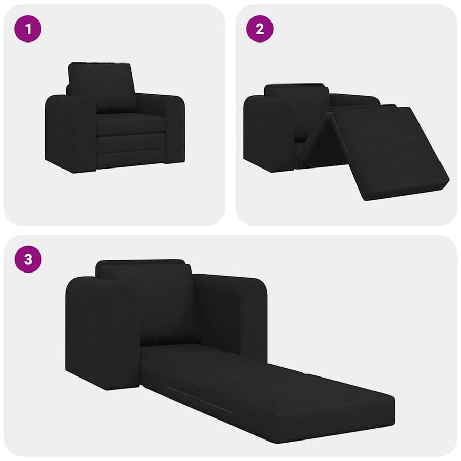 Slaapbank Zwart 98 x 71 x 83 cm Stof