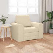 Slaapbank crème 98x71x83 cm stof