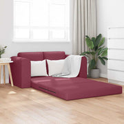 Slaapbank 148x71x83 cm wijnrood stof
