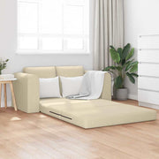 Slaapbank 148x71x83 cm crème stof