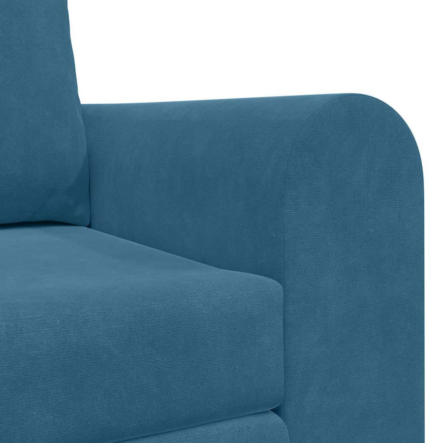 ligbed 2-in-1 Blauw 148x71x83 cm Fluwelen