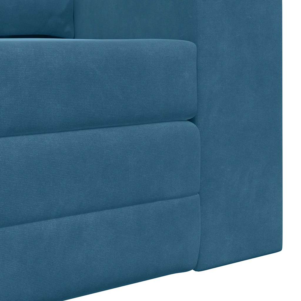 ligbed 2-in-1 Blauw 148x71x83 cm Fluwelen