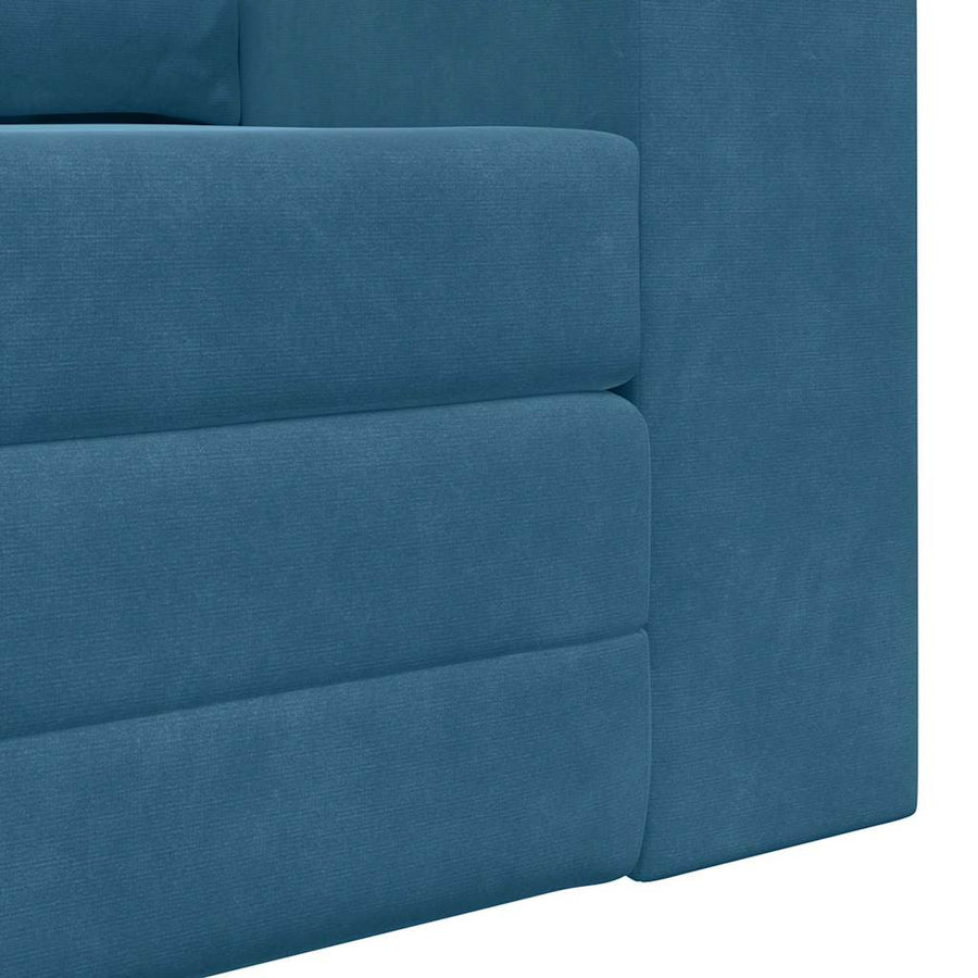 ligbed 2-in-1 Blauw 148x71x83 cm Fluwelen