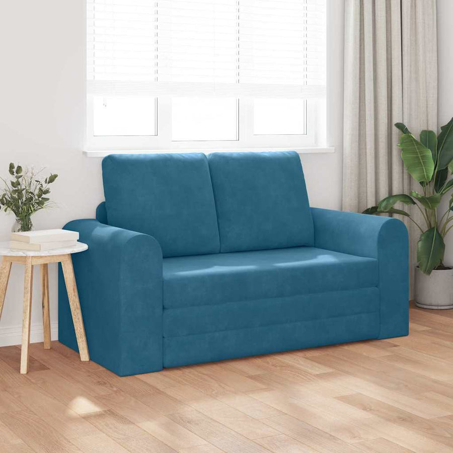 ligbed 2-in-1 Blauw 148x71x83 cm Fluwelen
