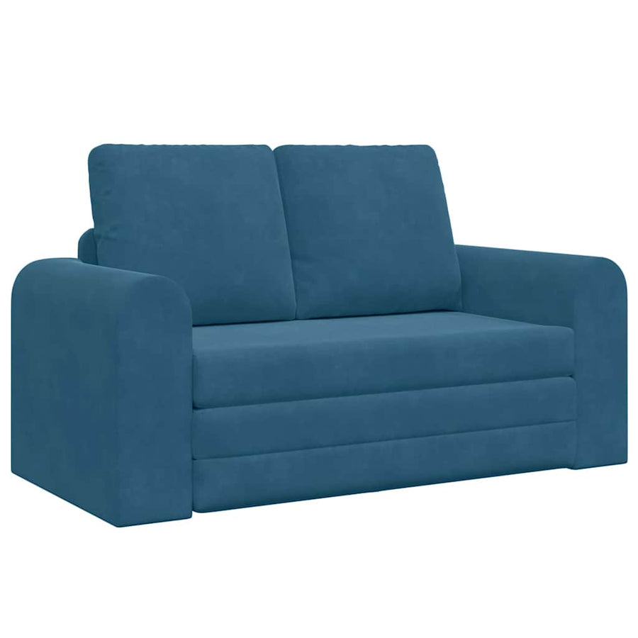 ligbed 2-in-1 Blauw 148x71x83 cm Fluwelen