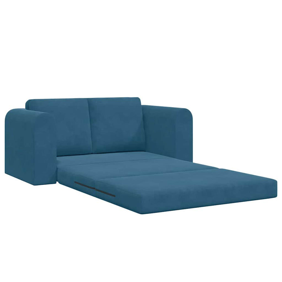 ligbed 2-in-1 Blauw 148x71x83 cm Fluwelen