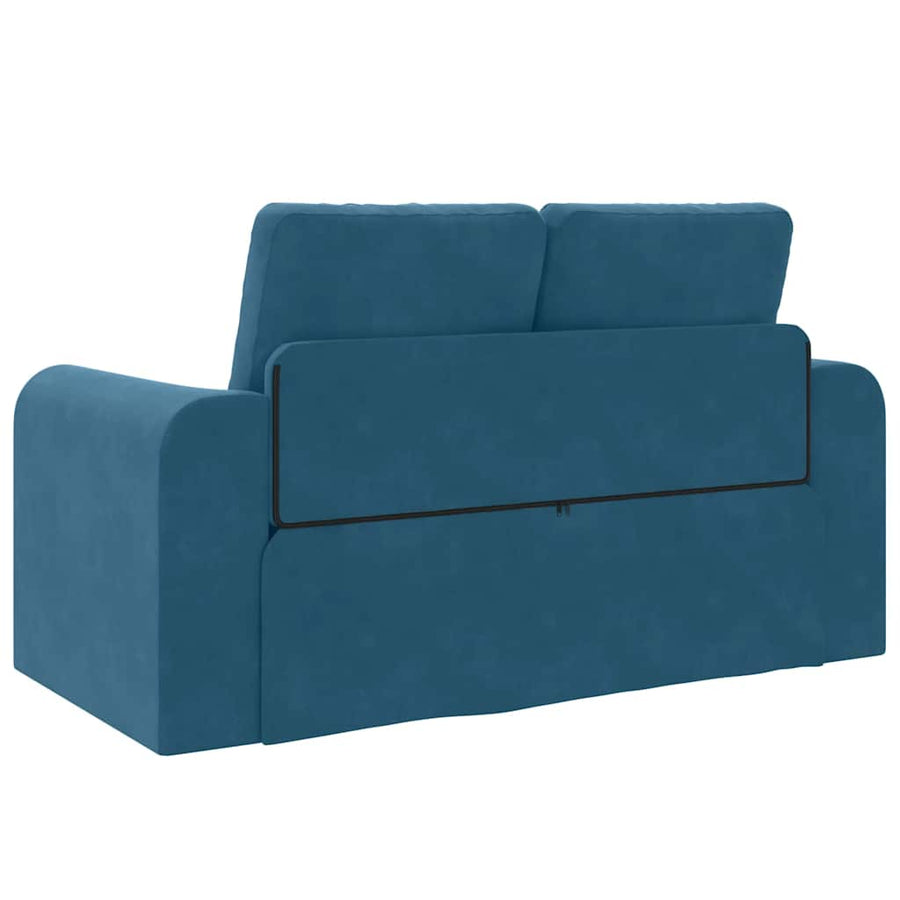 ligbed 2-in-1 Blauw 148x71x83 cm Fluwelen