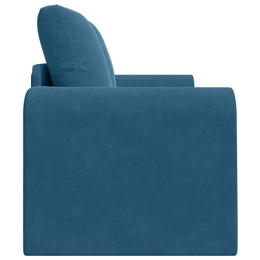 ligbed 2-in-1 Blauw 148x71x83 cm Fluwelen