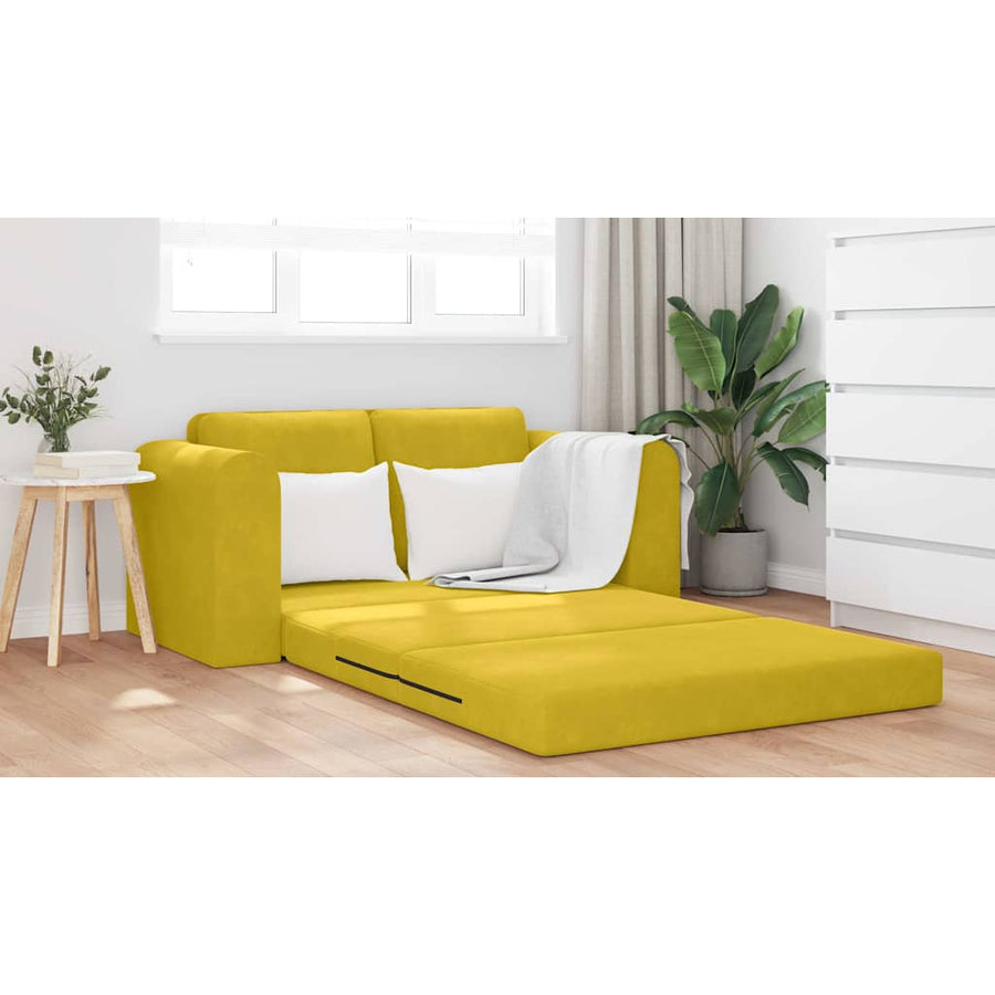 Slaapbank 60cm Geel Fluweel