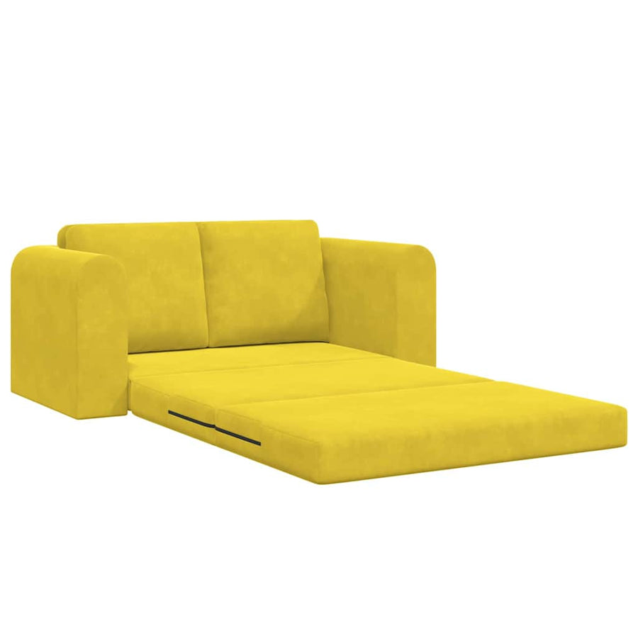 Slaapbank 60cm Geel Fluweel