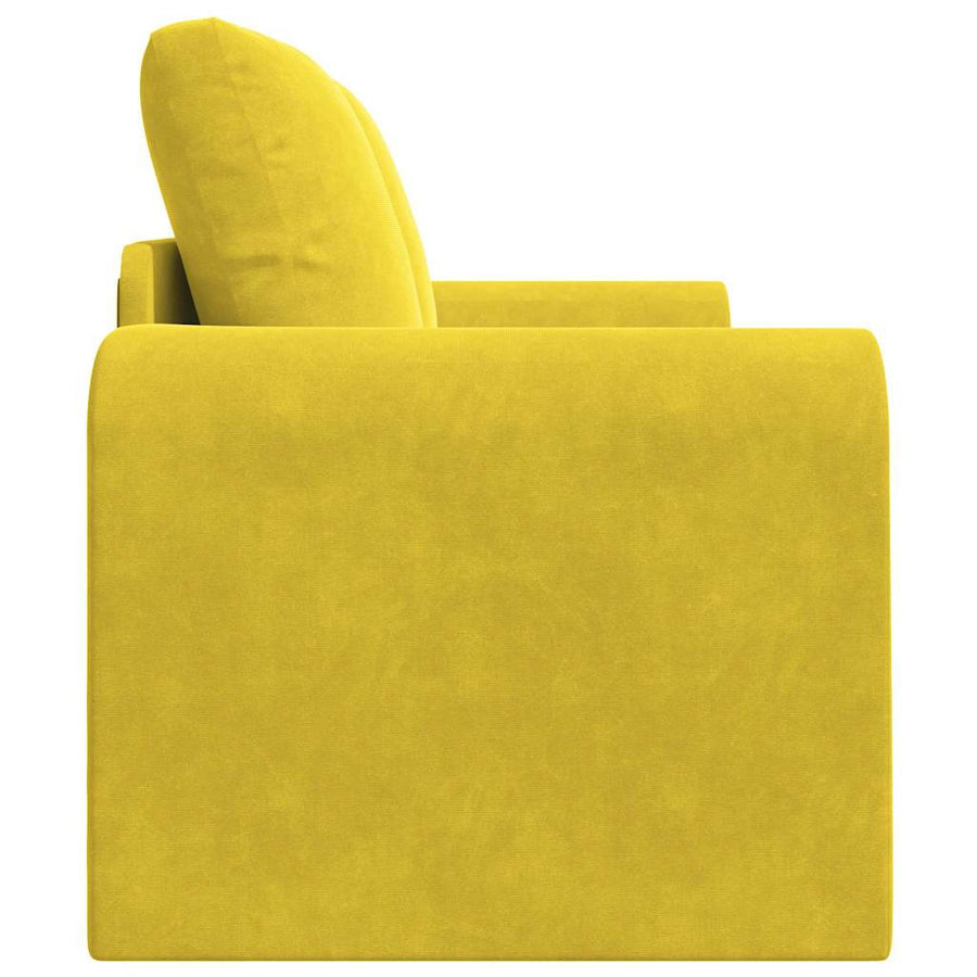 Slaapbank 60cm Geel Fluweel