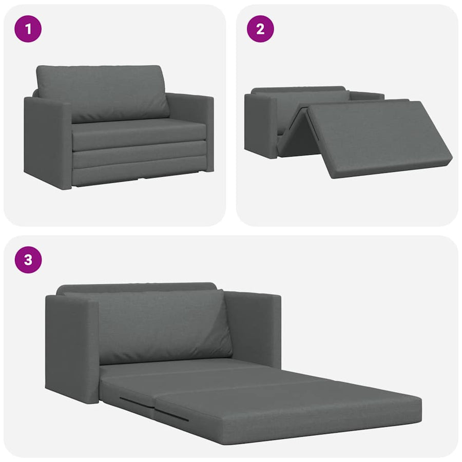Slaapbank 110cm Donkergrijs Stof