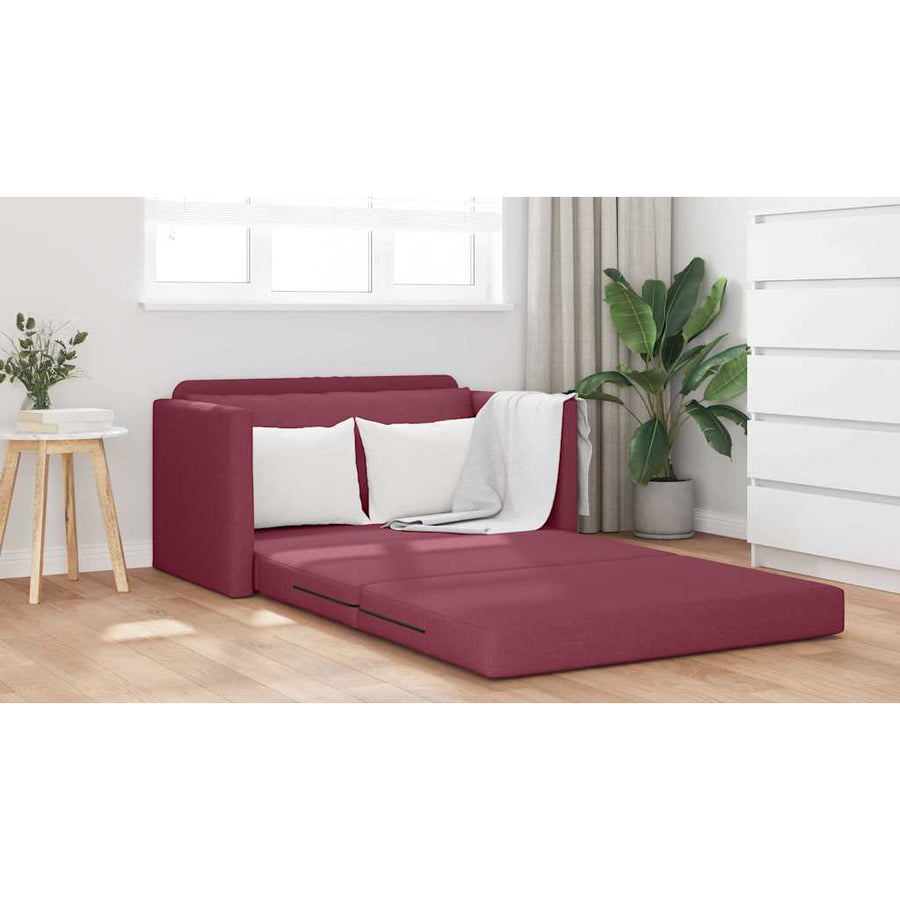Slaapbank 110cm Wijnrood Stof