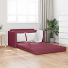 Sofa Bed 110cm Wine Red Fabric