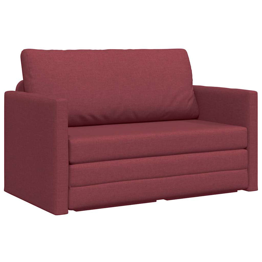 Slaapbank 110cm Wijnrood Stof