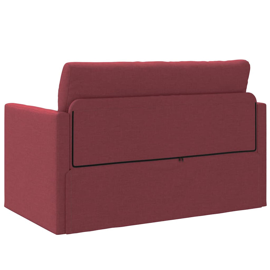 Slaapbank 110cm Wijnrood Stof