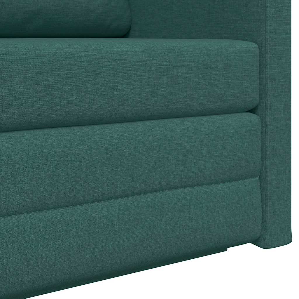 Vloersofa Bed 2-in-1 Donkergroen 124x71x78 cm Stof