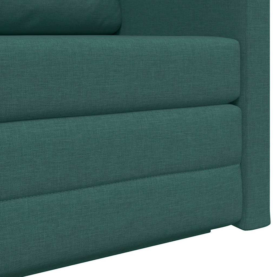 Vloersofa Bed 2-in-1 Donkergroen 124x71x78 cm Stof