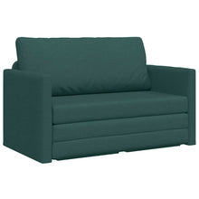 Vloersofa Bed 2-in-1 Donkergroen 124x71x78 cm Stof