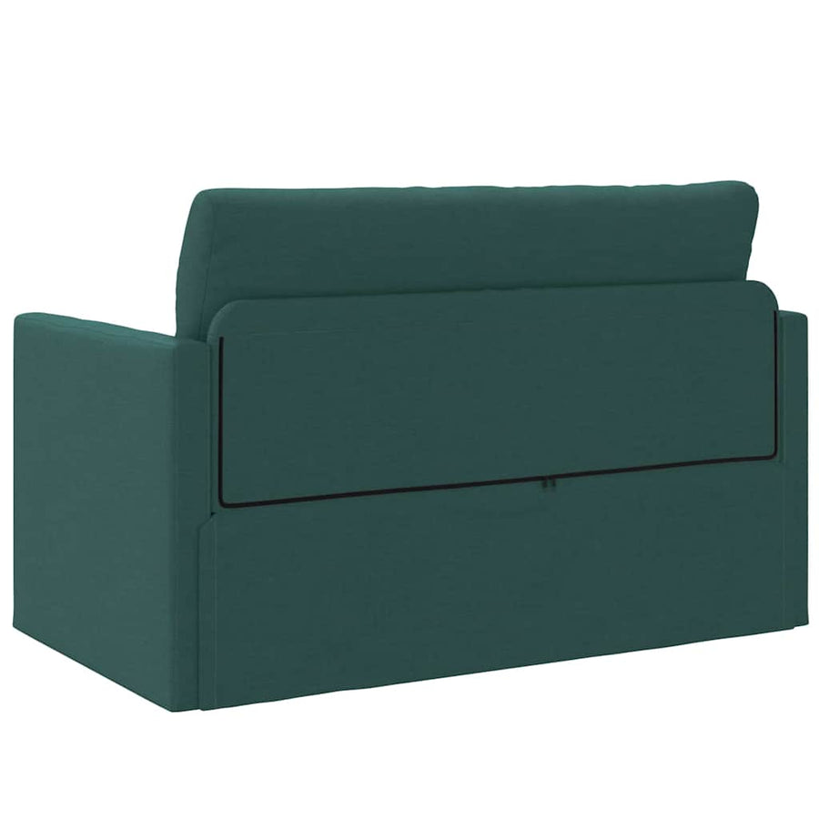 Vloersofa Bed 2-in-1 Donkergroen 124x71x78 cm Stof