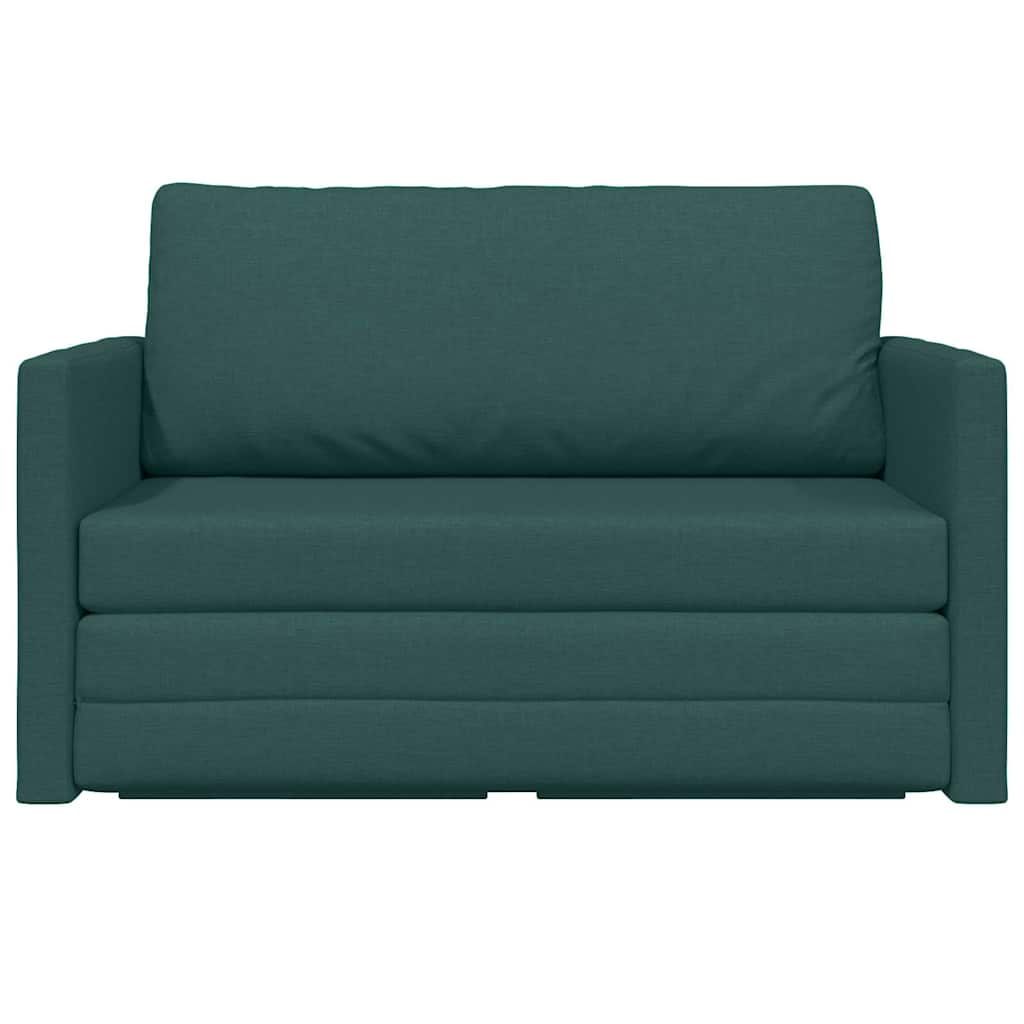 Vloersofa Bed 2-in-1 Donkergroen 124x71x78 cm Stof