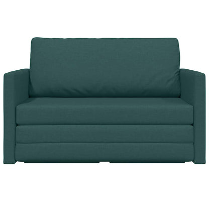 Vloersofa Bed 2-in-1 Donkergroen 124x71x78 cm Stof