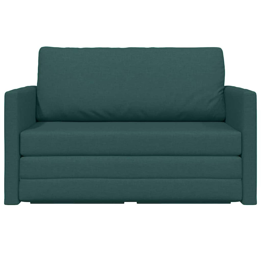 Vloersofa Bed 2-in-1 Donkergroen 124x71x78 cm Stof