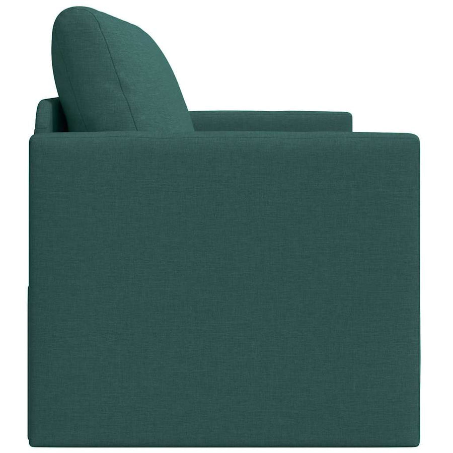 Vloersofa Bed 2-in-1 Donkergroen 124x71x78 cm Stof