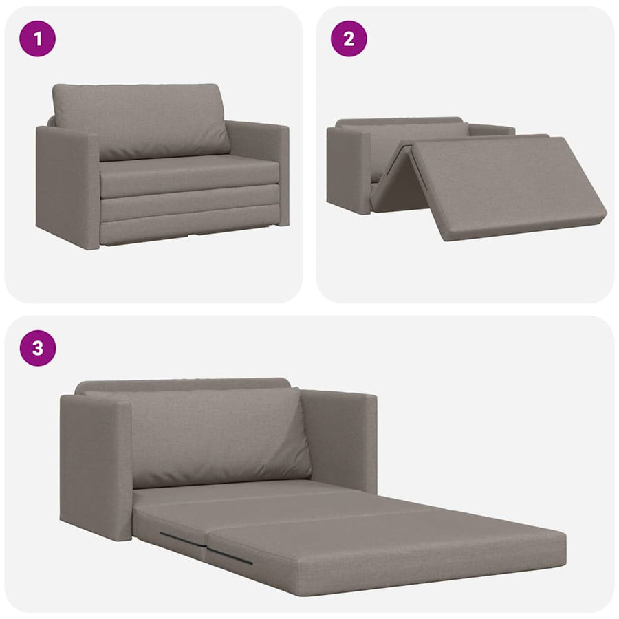 Slaapbank 110cm Taupe Stof