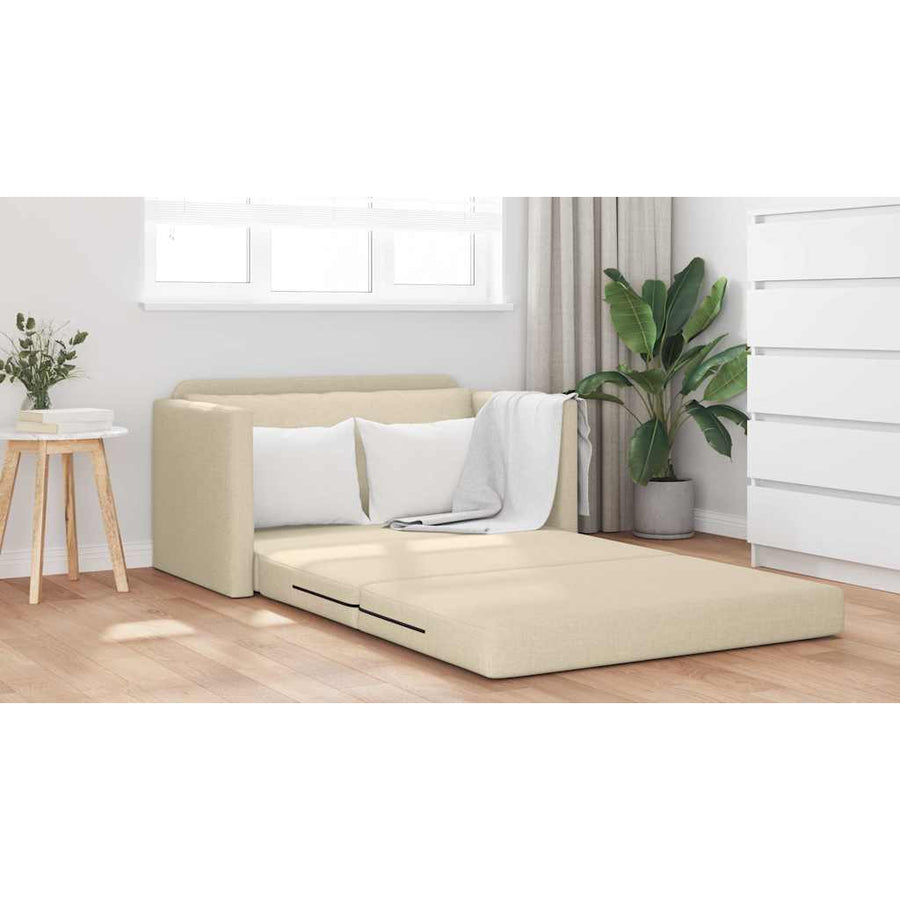 Slaapbank 110cm Crème Stof