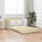 Sofa Bed 110cm Cream Fabric
