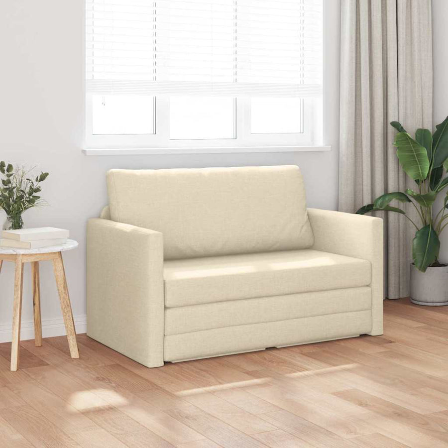 Slaapbank 110cm Crème Stof