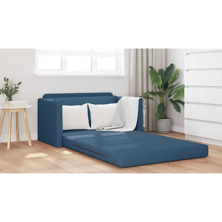 Slaapbank 110cm Blauw Stof