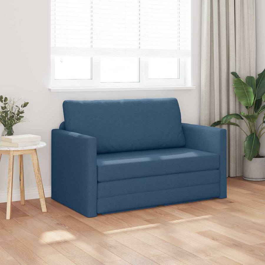 Slaapbank 110cm Blauw Stof