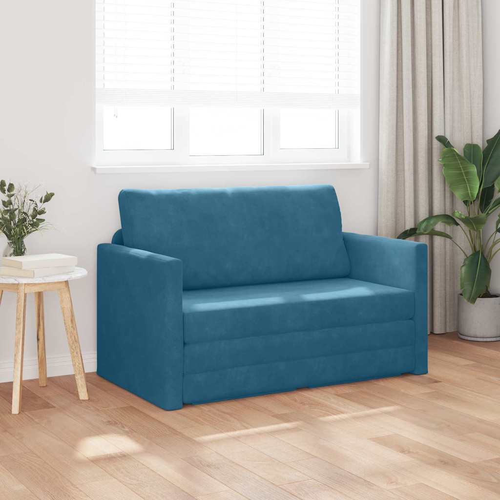 Slaapbank Blauw 124 x 204 x 61 cm Fluweel
