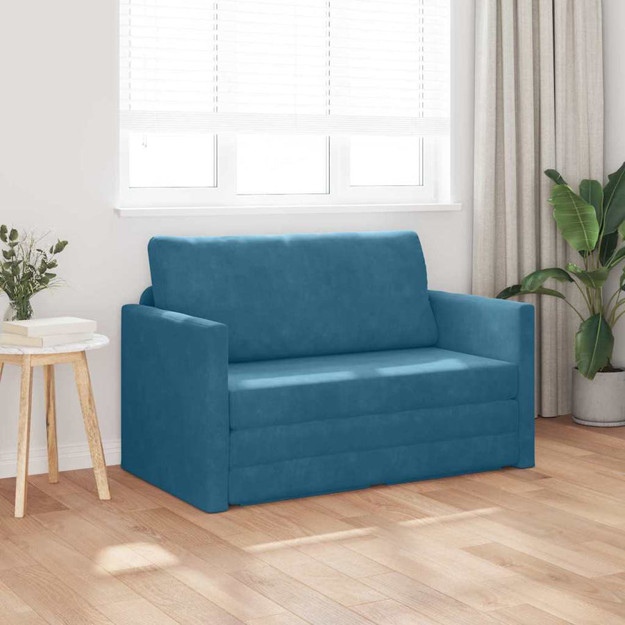 Slaapbank Blauw 124 x 204 x 61 cm Fluweel