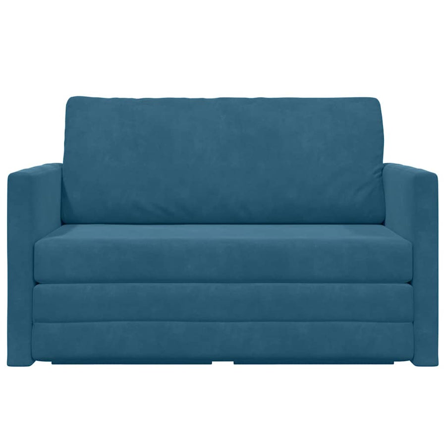 Slaapbank Blauw 124 x 204 x 61 cm Fluweel