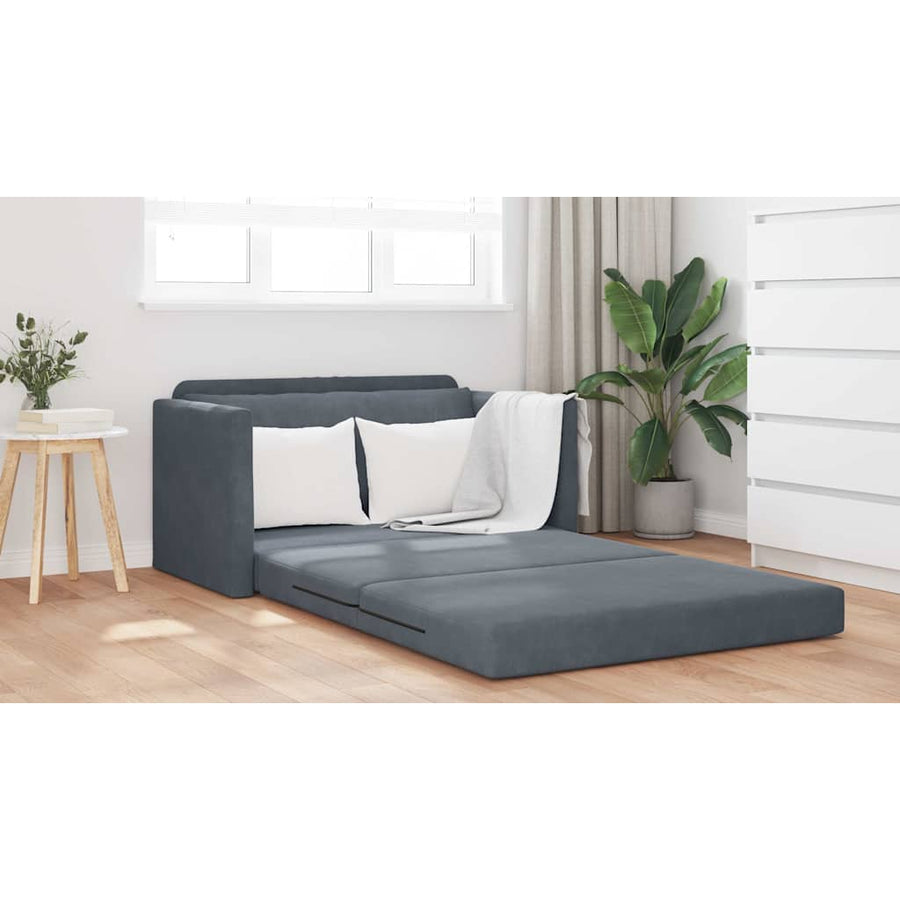 Slaapbank 110cm Donkergrijs Fluweel