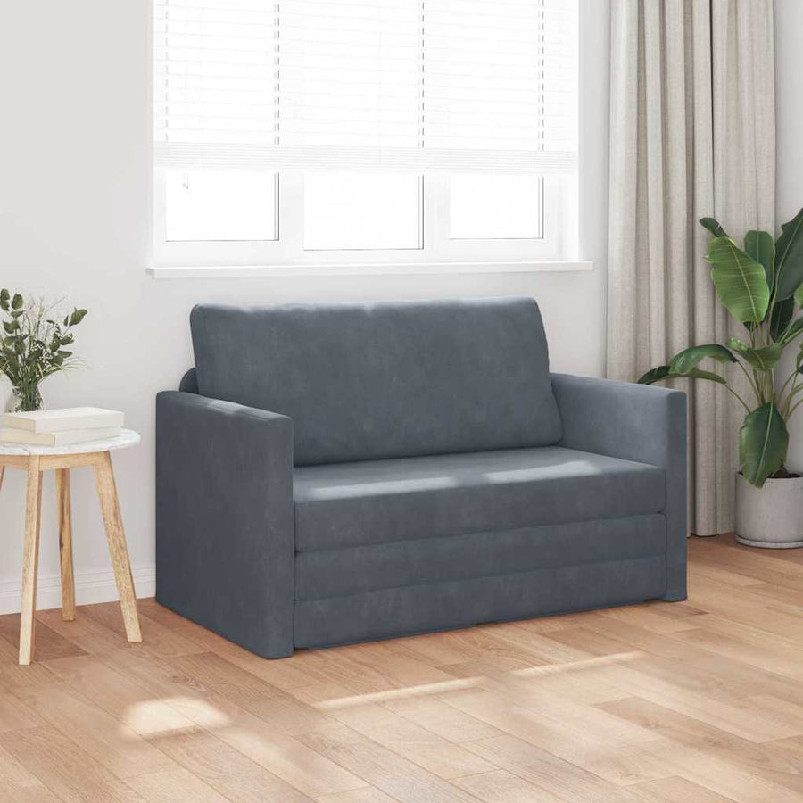 Slaapbank 110cm Donkergrijs Fluweel