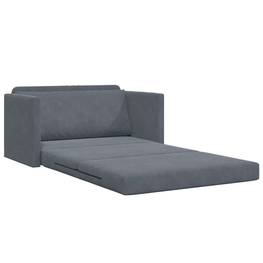 Slaapbank 110cm Donkergrijs Fluweel