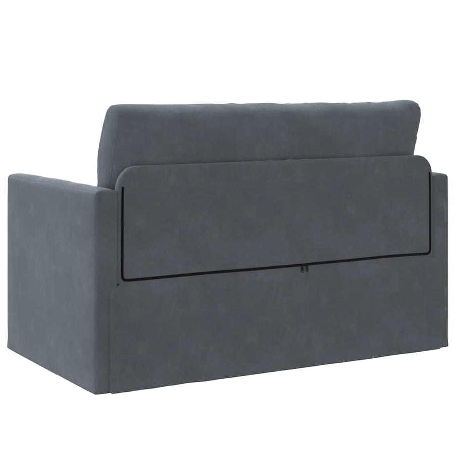 Slaapbank 110cm Donkergrijs Fluweel