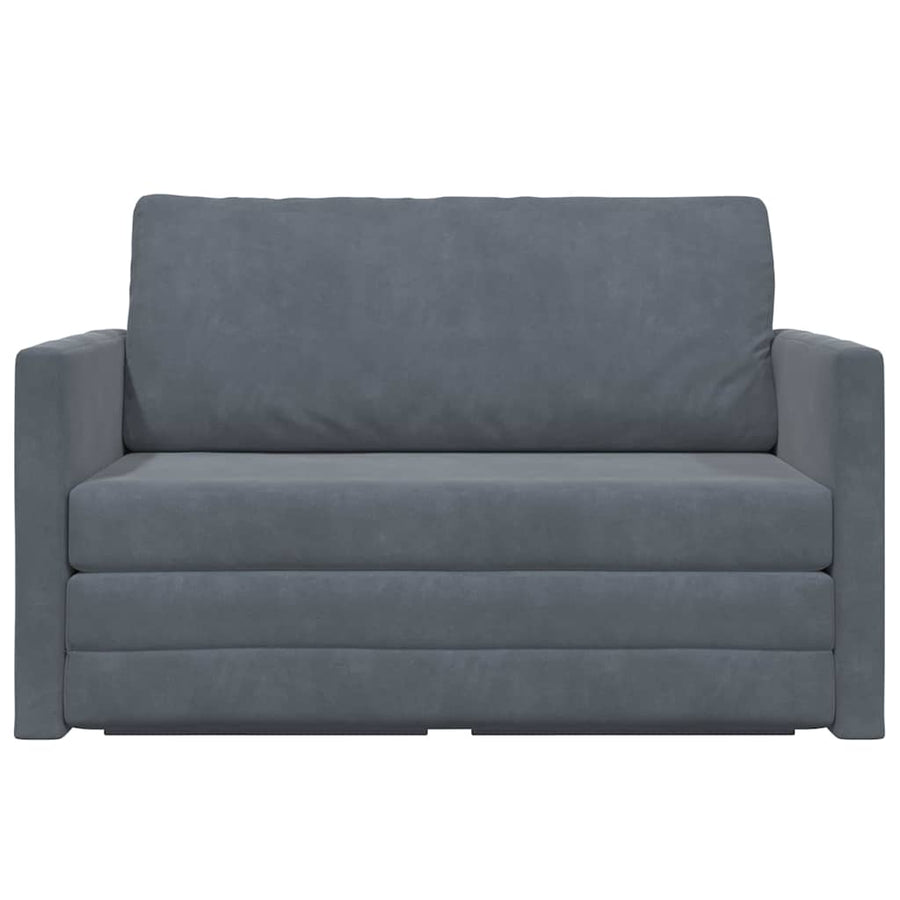 Slaapbank 110cm Donkergrijs Fluweel