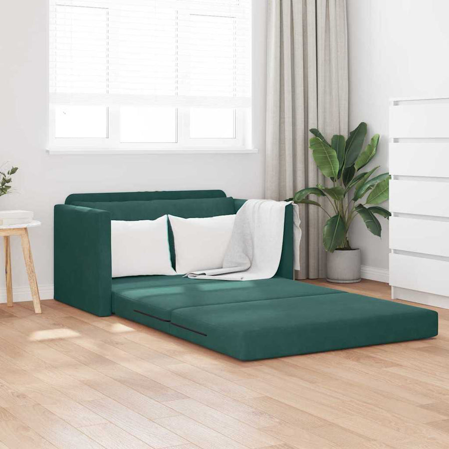 Slaapbank 110cm Donkergroen Fluweel