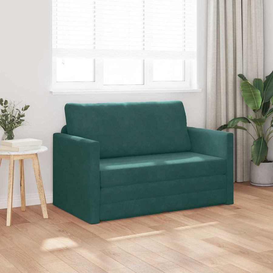 Slaapbank 110cm Donkergroen Fluweel