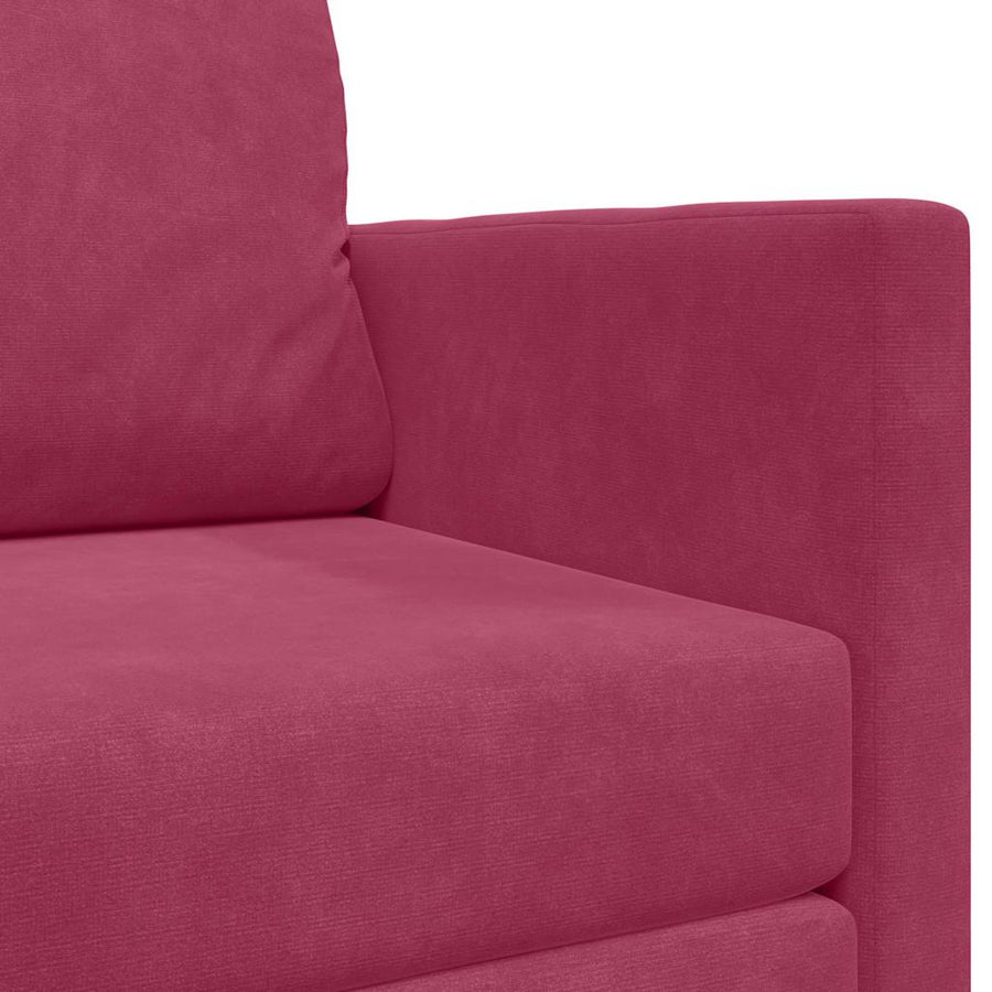 Sofa Bed Wijnrood 124 x 204 x 61 cm Fluweel